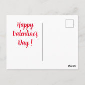 ハッピーバレンタインの挨拶を先生に投稿 ポストカード (裏面)