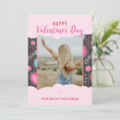 ハッピーバレンタインウィムシーピンクブルーハート花名 シーズンカード (スタンド正面)