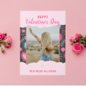 ハッピーバレンタインウィムシーピンクブルーハート花名 シーズンカード