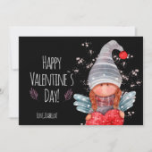ハッピーバレンタインズガーリーデイ格言とハートプリン シーズンカード (正面)