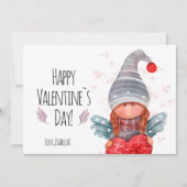 ハッピーバレンタインズガーリーデイ格言とハートプリン シーズンカード (正面)