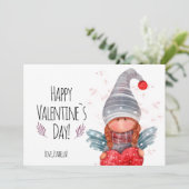 ハッピーバレンタインズガーリーデイ格言とハートプリン シーズンカード (スタンド正面)