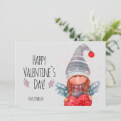 ハッピーバレンタインズガーリーデイ格言とハートプリン シーズンカード (スタンド正面)