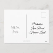 ハッピーバレンタインチェルーブクピッドカップル赤いハート シーズンポストカード (裏面)