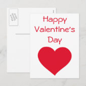 ハッピーバレンタインデイバレンタインカード シーズンポストカード (正面/裏面)