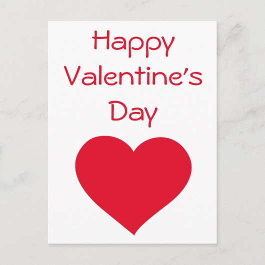 ハッピーバレンタインデイバレンタインカード シーズンポストカード (正面)