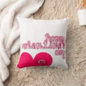 ハッピーバレンタインデイラダーハート角枕 クッション (ブランケット)