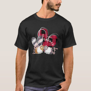 ハッピーバレンタインデイラブギーンピッグレッドバッファロー Tシャツ
