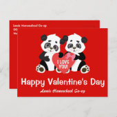 ハッピーバレンタインデーあなたのホームスクールCo op ポストカード (正面/裏面)