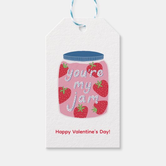 ハッピーバレンタインデーあなたは私のジャム ギフトタグ (正面)
