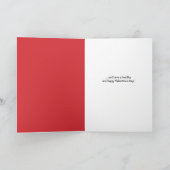 ハッピーバレンタインデーおたくの猫の顔マスクユーモア シーズンカード (内部)