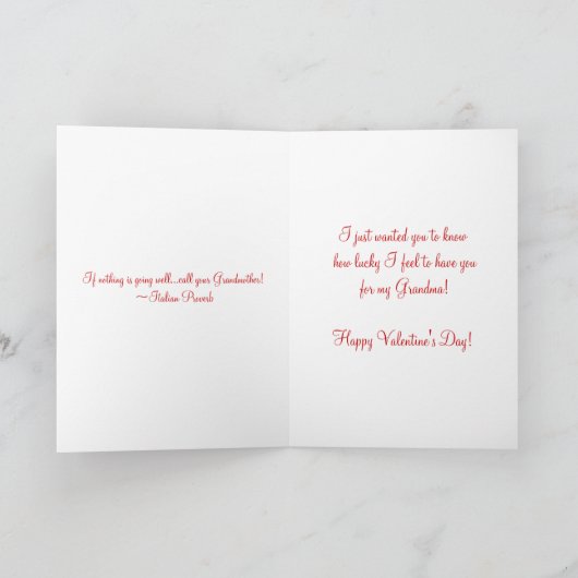 ハッピーバレンタインデーおばあちゃんおじいちゃん！ シーズンカード (内部)