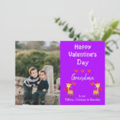 ハッピーバレンタインデーおばあちゃんフォトサファリ 招待状 (スタンド正面)