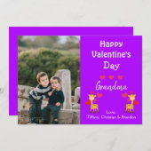 ハッピーバレンタインデーおばあちゃんフォトサファリ 招待状 (正面/裏面)