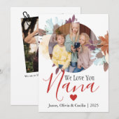 ハッピーバレンタインデーおばあちゃん シンプルな写真 シーズンカード (正面/裏面)