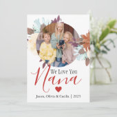 ハッピーバレンタインデーおばあちゃん シンプルな写真 シーズンカード (スタンド正面)