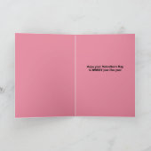 ハッピーバレンタインデーおもしろいカップケーキユーモア シーズンカード (内部)