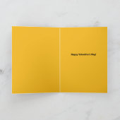 ハッピーバレンタインデーおもしろいパンのユーモア シーズンカード (内部)