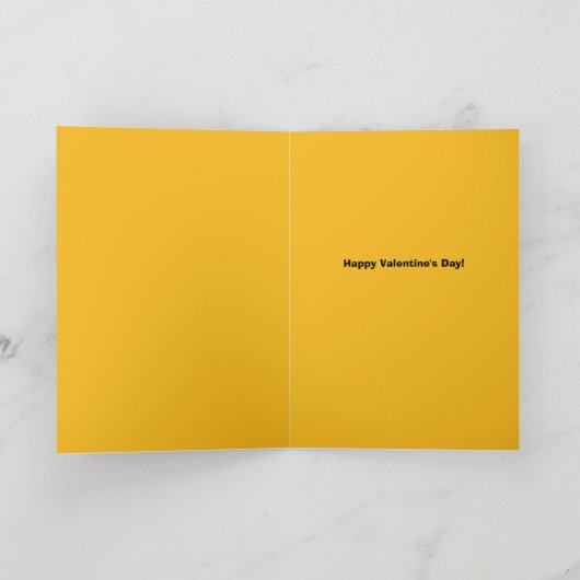 ハッピーバレンタインデーおもしろいパンのユーモア シーズンカード (内部)