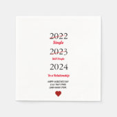 ハッピーバレンタインデーおもしろいホリデーカード スタンダードカクテルナプキン (正面)