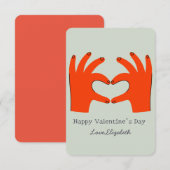 ハッピーバレンタインデーおもしろいレッド ノートカード (正面/裏面)