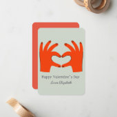 ハッピーバレンタインデーおもしろいレッド ノートカード (正面/裏面インサイチュ)