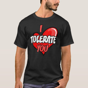 ハッピーバレンタインデーおもしろい私は耐えるレトロC Tシャツ