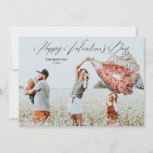 ハッピーバレンタインデーお洒落スクリプト写真 シーズンカード (正面)