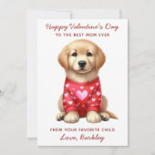 ハッピーバレンタインデーからドッゴールデン・レトリバー シーズンカード (正面)