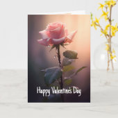 ハッピーバレンタインデーからパーフェクトバラ カード (黄色い花)