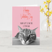 ハッピーバレンタインデーから人間へおもしろい カード (黄色い花)