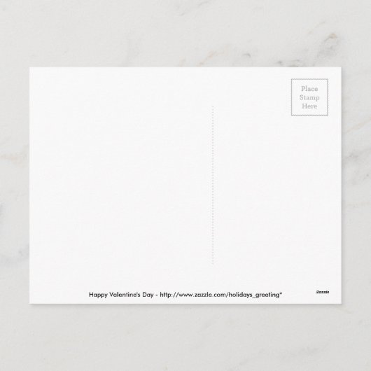 ハッピーバレンタインデーかわいいタイポグラフィはがき シーズンポストカード (裏面)