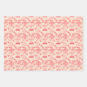 ハッピーバレンタインデーかわいいハートアローズ愛の贈り物 ラッピングペーパーシート (正面2)