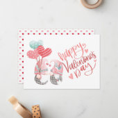 ハッピーバレンタインデーかわいい格言フォトバレンタイン ノートカード (正面/裏面インサイチュ)