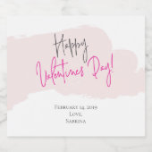 ハッピーバレンタインデーきらめくワインラベル スパークリングワインラベル (シングルラベル)