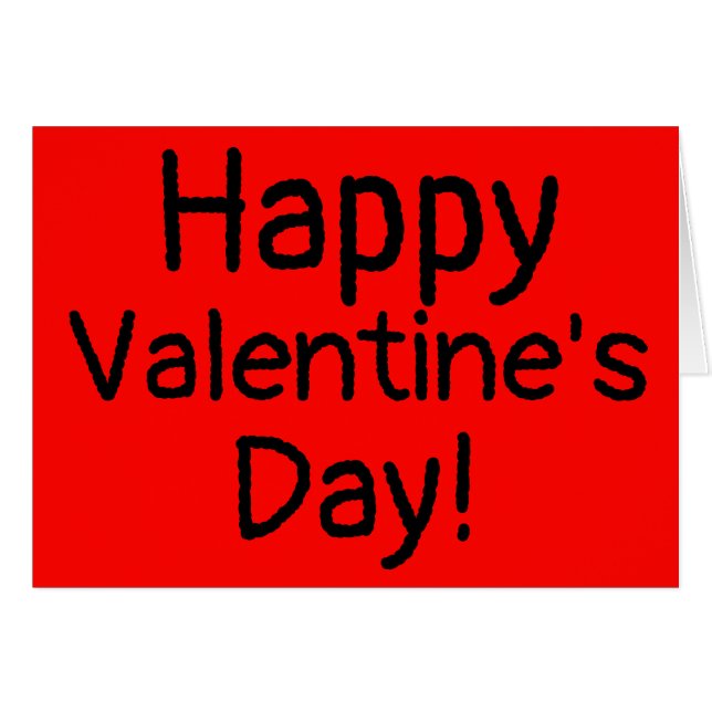 ハッピーバレンタインデーすべての赤カード (正面横)