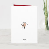 ハッピーバレンタインデーで可愛い笑顔の猫 シーズンカード (裏面)