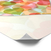 ハッピーバレンタインデーとカラフルハート ポスター (角)