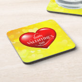ハッピーバレンタインデーとハート図形–49870 コースター (左側)