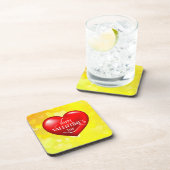 ハッピーバレンタインデーとハート図形–49870 コースター (右側)