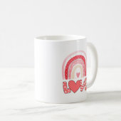 ハッピーバレンタインデーと私の愛ハート コーヒーマグカップ (正面右)