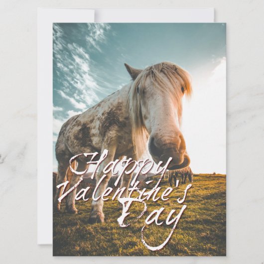 ハッピーバレンタインデーと見た馬 (正面)