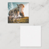 ハッピーバレンタインデーと見た馬 ノートカード (正面/裏面)