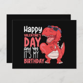 ハッピーバレンタインデーとYesそれが私の誕生日 ポストカード (正面/裏面)
