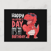 ハッピーバレンタインデーとYesそれが私の誕生日 ポストカード (正面)