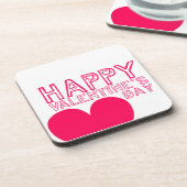 ハッピーバレンタインデーのかわいいコースター コースター (左側)