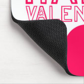 ハッピーバレンタインデーのかわいいタイポグラフィ マウスパッド (コーナー)