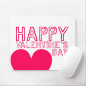 ハッピーバレンタインデーのかわいいタイポグラフィ マウスパッド (マウス)