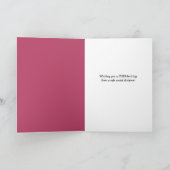 ハッピーバレンタインデーのかわいい子猫の顔マスク シーズンカード (内部)