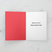 ハッピーバレンタインデーのかわいい猫ユーモアあふれる シーズンカード (内部)